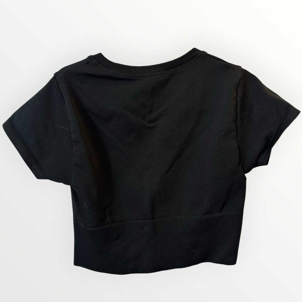 Lot OFFLINE Aerie Seamless Sans Couture Real Good Black Teal Ribbed Crop XS - Picture 4 of 7